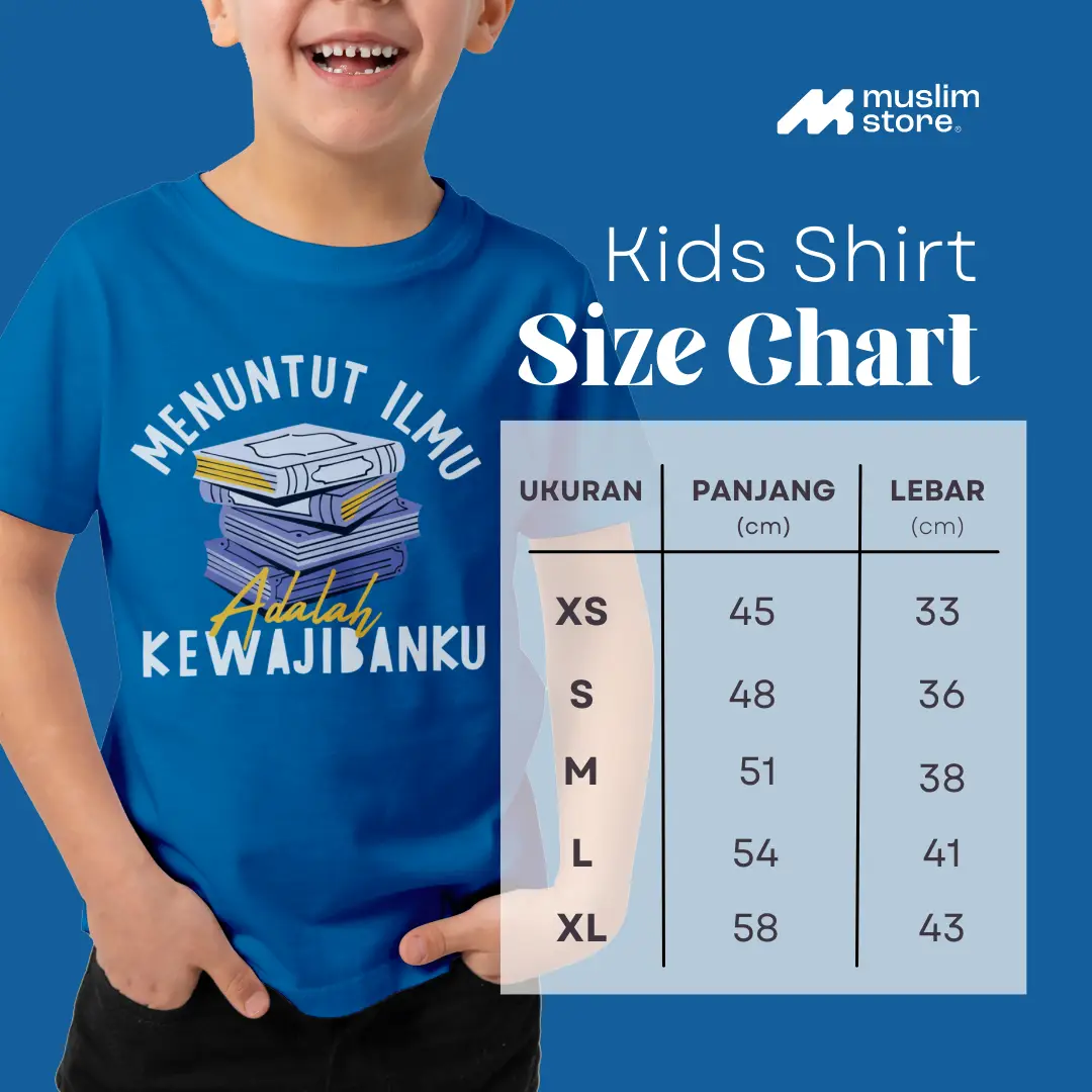 Kaos Custom Muslim.or.id Anak Tema Menuntut Ilmu